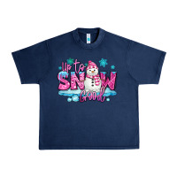 Navy up to snow good pink christmas winter snowman Urban Heavy Tee - MaliasSmallBusiness