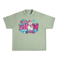 Oil Green up to snow good pink christmas winter snowman Urban Heavy Tee - MaliasSmallBusiness