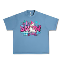 Pebble Blue up to snow good pink christmas winter snowman Urban Heavy Tee - MaliasSmallBusiness