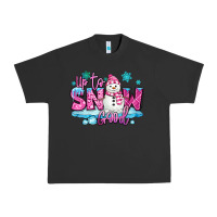 Pigment Black up to snow good pink christmas winter snowman Urban Heavy Tee - MaliasSmallBusiness