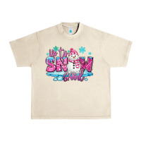 Sandshell up to snow good pink christmas winter snowman Urban Heavy Tee - MaliasSmallBusiness