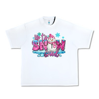 White up to snow good pink christmas winter snowman Urban Heavy Tee - MaliasSmallBusiness