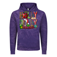 Cloud Purple holly jolly teacher Vintage Hoodie - NancyCooperArtShop