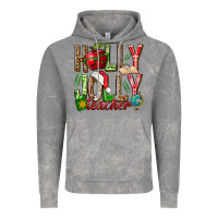 Cloud Rock holly jolly teacher Vintage Hoodie - NancyCooperArtShop