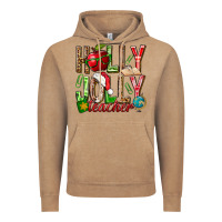 Vintage Coffee holly jolly teacher Vintage Hoodie - NancyCooperArtShop