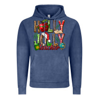 Vintage Denim holly jolly teacher Vintage Hoodie - NancyCooperArtShop