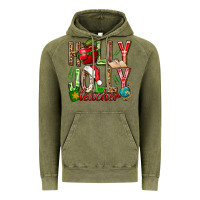 Vintage Olive holly jolly teacher Vintage Hoodie - NancyCooperArtShop