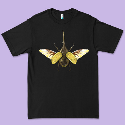 Hercules Beetle With Wings Premium Tee Designed By Lillyallendesigns