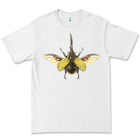 White Hercules Beetle With Wings Premium Tee - LillyAllenDesigns