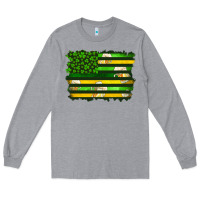 Heather Grey st patrick's day american flag Long Sleeve Tee - Artiststas