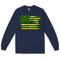 Navy st patrick's day american flag Long Sleeve Tee - Artiststas