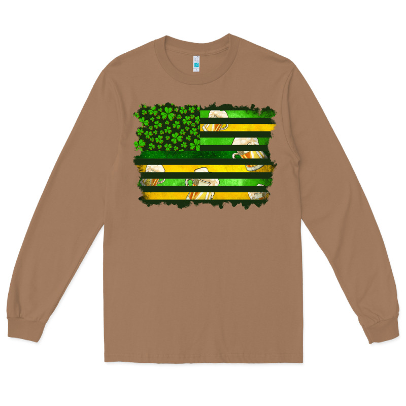 St Patrick's Day American Flag Long Sleeve Tee by Artiststas | Teevron