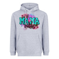 Heather Grey mama vibes floral Heavyweight Hoodie - OliviaCreatesArt