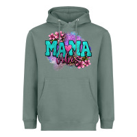 Sage mama vibes floral Heavyweight Hoodie - OliviaCreatesArt