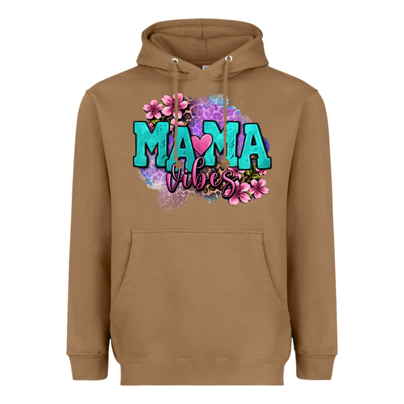 Mama Vibes Floral Heavyweight Hoodie by OliviaCreatesArt | Teevron
