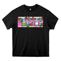 Black Western Easter Day Gnomes With Eggs Heavy Core Tee - Artiststas