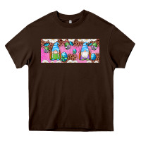 Chocolate Brown Western Easter Day Gnomes With Eggs Heavy Core Tee - Artiststas