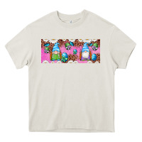 Cream Western Easter Day Gnomes With Eggs Heavy Core Tee - Artiststas