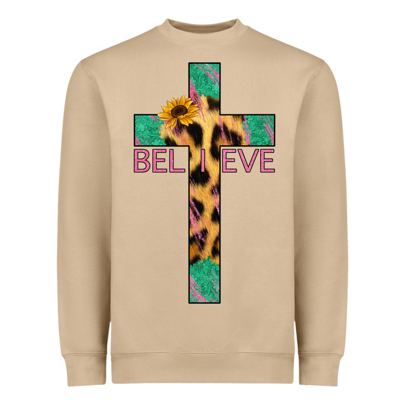 Believe Cross Heavyweight Sweatshirt by Bettercallsaul | Teevron