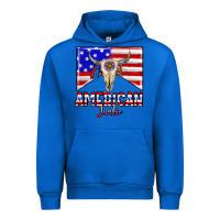 Cobalt American junkie Urban Hoodie - CowhideDigitalArt