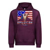 Mauve Wine American junkie Urban Hoodie - CowhideDigitalArt