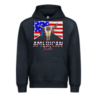 Navy American junkie Urban Hoodie - CowhideDigitalArt