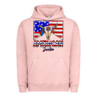 Pigment Salmon American junkie Urban Hoodie - CowhideDigitalArt