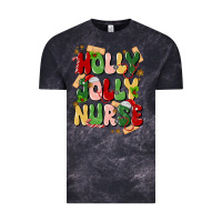 Cloud Black holly jolly nurse Vintage Tee - MaliasSmallBusiness