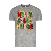 Cloud Rock holly jolly nurse Vintage Tee - MaliasSmallBusiness