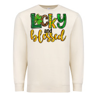 Sandshell St. Patrick's Lucky and blessed Premium Sweatshirt - OliviaCreatesArt