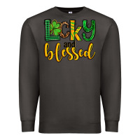 Smoke St. Patrick's Lucky and blessed Premium Sweatshirt - OliviaCreatesArt