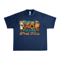 Navy moody before coffee Urban Heavy Tee - JahusDesignShop