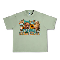 Oil Green moody before coffee Urban Heavy Tee - JahusDesignShop