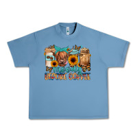 Pebble Blue moody before coffee Urban Heavy Tee - JahusDesignShop