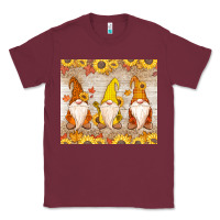 Burgundy Thankful Gnomes Classic Tee - MaliasSmallBusiness