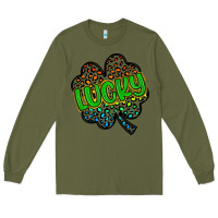Army Green lucky st patrick s day Long Sleeve Tee - Artiststas