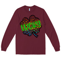 Burgundy lucky st patrick s day Long Sleeve Tee - Artiststas