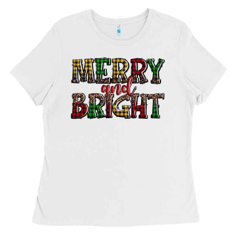 Merry And Bright Ladies Tee by AdoDesignShop | Teevron