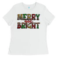 White merry and bright Ladies Tee - AdoDesignShop