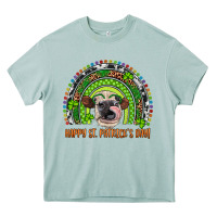 Arona Western Happy St. Patrick's Day Cow Rainbow Heavy Core Tee - Artiststas