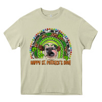 Mossy Western Happy St. Patrick's Day Cow Rainbow Heavy Core Tee - Artiststas