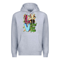 Heather Grey Love Easter gnome Easter Day Premium Hoodie - CowGirlArtShop