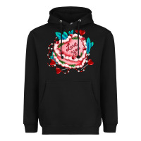 Black valentines day cakes olivia creates design Heavyweight Hoodie - OliviaCreatesArt