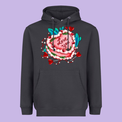 Valentines Day Cakes Olivia Creates Design Heavyweight Hoodie Designed By Oliviacreatesart