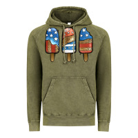 Vintage Olive Patriotic Leopard Popsicles Vintage Hoodie - Jasminsmagicworld