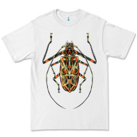 White Acrocinus Beetle Illustrations Premium Tee - LillyAllenDesigns