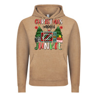 Vintage Coffee Christmas movie junkie Vintage Hoodie - MaliasSmallBusiness