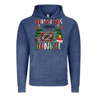 Vintage Denim Christmas movie junkie Vintage Hoodie - MaliasSmallBusiness