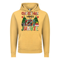 Vintage Mustard Christmas movie junkie Vintage Hoodie - MaliasSmallBusiness