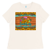Bone hairboss 200z skinny sunflowers leopard hairdresser Ladies Tee - Artiststas